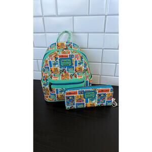 NEW Disney Parks x Loungefly Wallet & Backpack Mickey Mouse & Friends